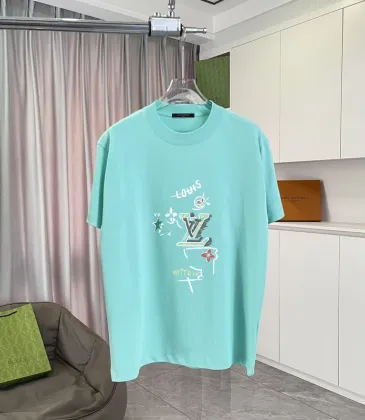Louis Vuitton T-Shirts for AAAA Louis Vuitton T-Shirts Black/Purple/Grey/Green #A54171