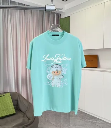 Louis Vuitton T-Shirts for AAAA Louis Vuitton T-Shirts Cartoon Printed Black/Purple/Grey/Green #A54172