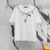 Louis Vuitton T-Shirts for AAAA Louis Vuitton T-Shirts embroidery Black/White #A46744