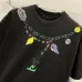 Louis Vuitton T-Shirts for AAAA Louis Vuitton T-Shirts embroidery Black/White #A46744