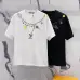 Louis Vuitton T-Shirts for AAAA Louis Vuitton T-Shirts embroidery Black/White #A46744