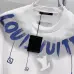 Louis Vuitton T-Shirts for AAAA Louis Vuitton T-Shirts embroidery Black/White #A46753
