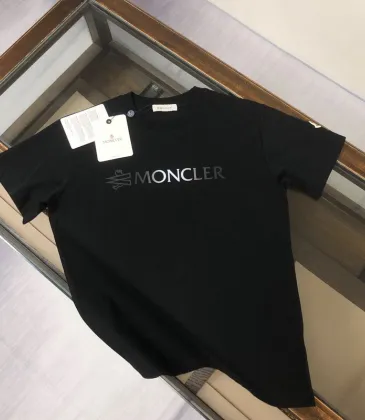 Moncler  Black/White Flocked Logo Cotton T-shirt #A53941