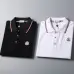 Moncler T-shirts Polo for men Buttons Black/White #A46649