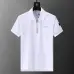 Moncler T-shirts Polo for men zipper Black/White #A46648