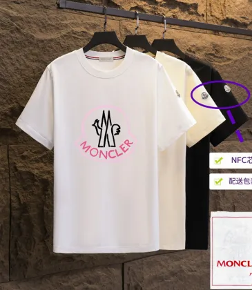 Moncler T-shirts for men 300g 100% cotton NFC chip sensor #A53017