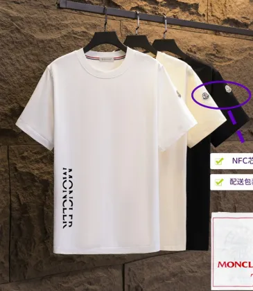 Moncler T-shirts for men 300g 100% cotton NFC chip sensor #A53018