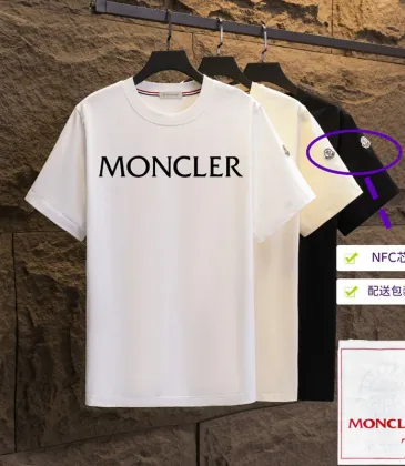 Moncler T-shirts for men 300g 100% cotton NFC chip sensor #A53022