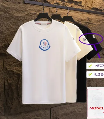 Moncler T-shirts for men 300g 100% cotton NFC chip sensor #A53024