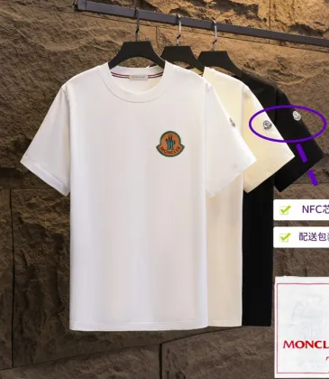Moncler T-shirts for men 300g 100% cotton NFC chip sensor #A53025