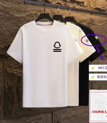 Moncler T-shirts for men 300g 100% cotton NFC chip sensor #A53030