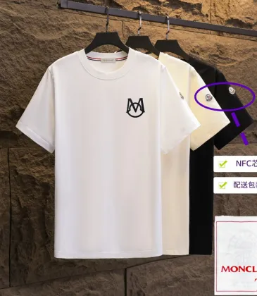 Moncler T-shirts for men Black/White Weight 300g 100% cotton #A53013