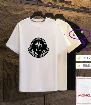 Moncler T-shirts for men Black/White Weight 300g 100% cotton #A53014