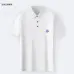 Moncler T-shirts for men Mercerized Black/White #A46655