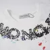 Moncler White/Black T Shirt with Paint Splatter Details and Artistic Logo Graphic on the Collar Area #A54256