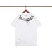 Moncler White/Black T Shirt with Paint Splatter Details and Artistic Logo Graphic on the Collar Area #A54256
