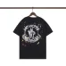 Moncler White/Black T Shirt with Paint Splatter Details and Artistic Logo Graphic on the Collar Area #A54256