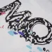 Moncler White/Black T Shirt with Paint Splatter Details and Artistic Logo Graphic on the Collar Area #A54256