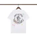Moncler White/Black T Shirt with Paint Splatter Details and Artistic Logo Graphic on the Collar Area #A54256