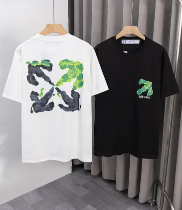 OFF WHITE T-Shirts for MEN Letter logo print 260g Black/White #A53800