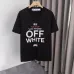 OFF WHITE T-Shirts for MEN Letter logo print 260g Black/White #A53803