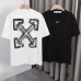 OFF WHITE T-Shirts for MEN Letter logo print 260g Black/White #A53805