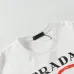 PRADA Short Sleeve Shirts for Men Cotton Milano Black/White #A49042
