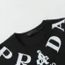 PRADA Short Sleeve Shirts for Men Cotton Milano Black/White #A49044