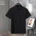 Prada T-Shirts Polo for Men Buttons Black/White/Blue #A46673