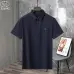 Prada T-Shirts Polo for Men Buttons Black/White/Blue #A46673