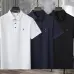 Prada T-Shirts Polo for Men Buttons Black/White/Blue #A46673