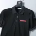 Prada T-Shirts Polo for Men red logo Buttons Black/White #A46680