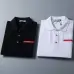 Prada T-Shirts Polo for Men red logo Buttons Black/White #A46680