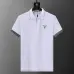 Prada T-Shirts Polo for Men zipper Black/White #A46682