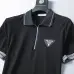 Prada T-Shirts Polo for Men zipper Black/White #A46682