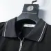 Prada T-Shirts Polo for Men zipper Black/White #A46682