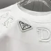 Prada T-Shirts for Men High quality craftsmanship metal logo t-shirt Black/White #A53730