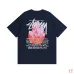 Stussy Crystal Diamond Reflective print short-sleeved T-shirt for men and women #A33135