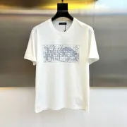 Versace White Tee Grid Patterned Logo Print Epitomizing Luxury Streetwear Black/White #A54209