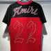 Amiri Red and Black Number 22 Mesh Jersey and Shorts Two Piece Set for Men #A54243