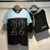 Amiri Red and Black Number 22 Mesh Jersey and Shorts Two Piece Set for Men #A54243