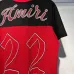 Amiri Red and Black Number 22 Mesh Jersey and Shorts Two Piece Set for Men #A54243
