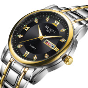 Men's watch waterproof steel band double calendar quartz watch wholesale #99116347
