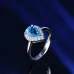 Popular fashion simple white gold heart-shaped pink opal ring #999914512