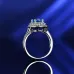 Popular fashion simple white gold heart-shaped pink opal ring #999914512