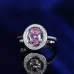 Popular fashion simple white gold heart-shaped pink opal ring #999914512