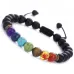 Black volcanic stone handmade beaded bracelet yoga bracelet natural stone jewelry #9115665