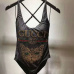 Gucci black cat one-piece swimming suit diamante #9120026
