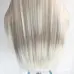 New matte high temperature silk chemical fiber front lace headgear mixed color long straight hair #999933361