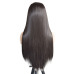 New matte high temperature silk chemical fiber front lace headgear mixed color long straight hair #999933361